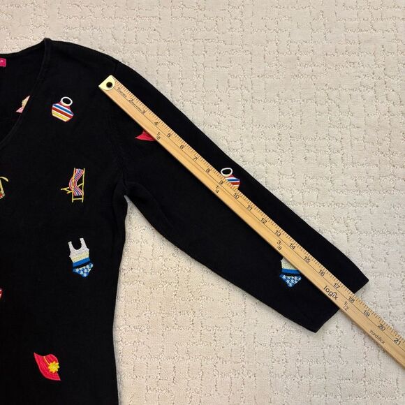 Vintage Alexandra Bartlett Sweater Resort wear Black Women's Size Large - Picture 6 of 12
